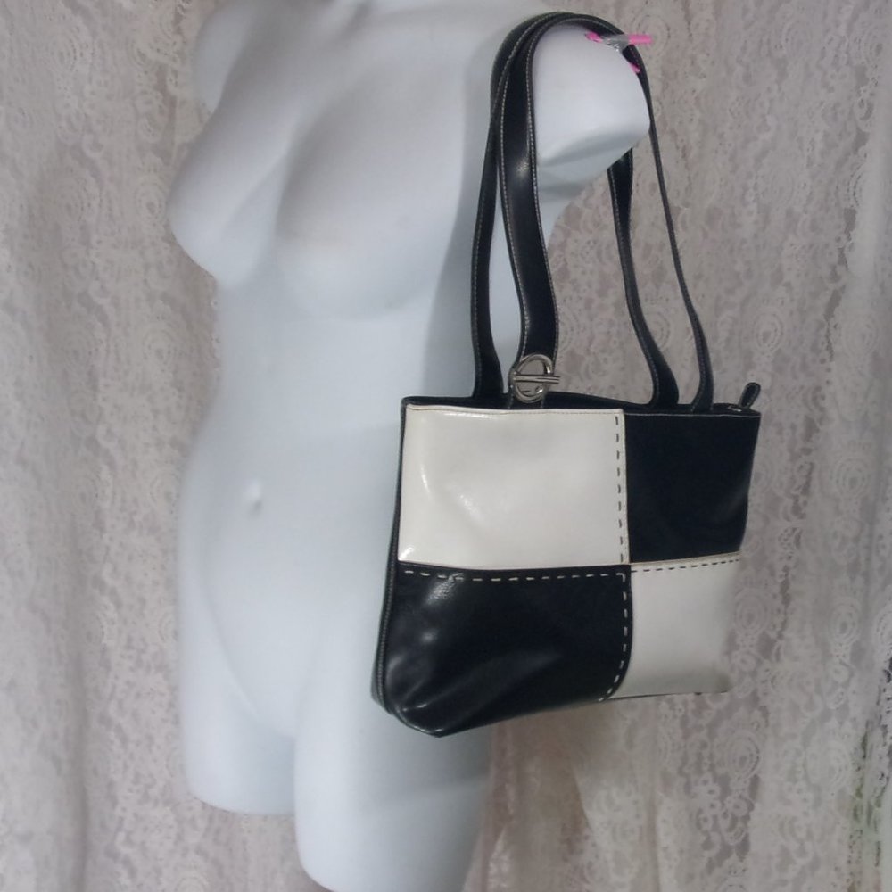 Rosetti Fashion Handbag Vegan Color Block Black & White NWOT